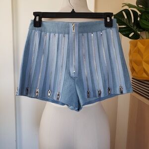 Denim Zipper Shorts Size Small NEW!